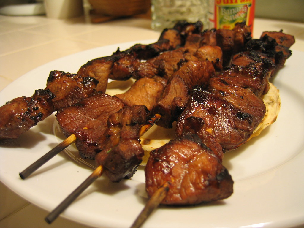 Grilled Pork Belly Skewers